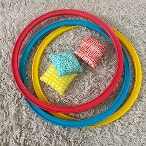 Lovevery Colorful Ring Toss and Bean Bags Set